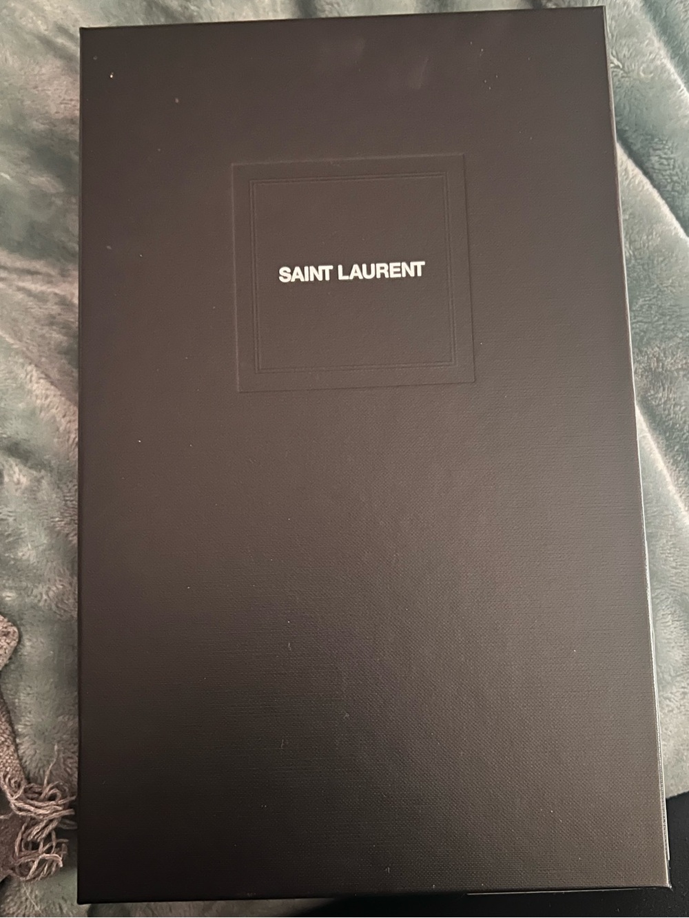 Saint Laurent Beige Envelope YSL Leather Clutch with Gold Logo - Picture 7 of 13